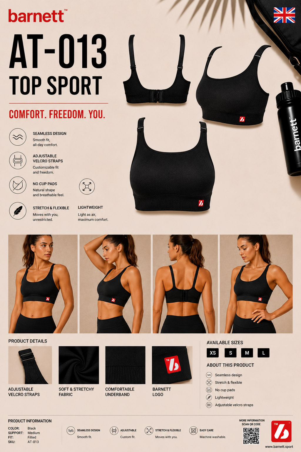 AT-013 TOP Sport Fekete