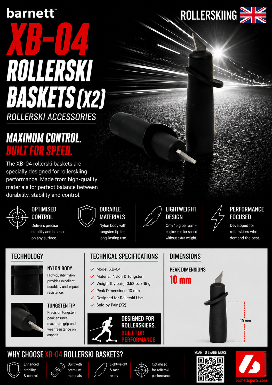 XB-04 paniers de ski-roue (X2)