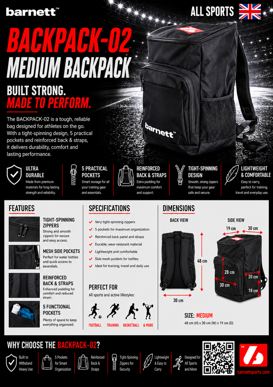 BACKPACK-02 Rucksack, Schwarz