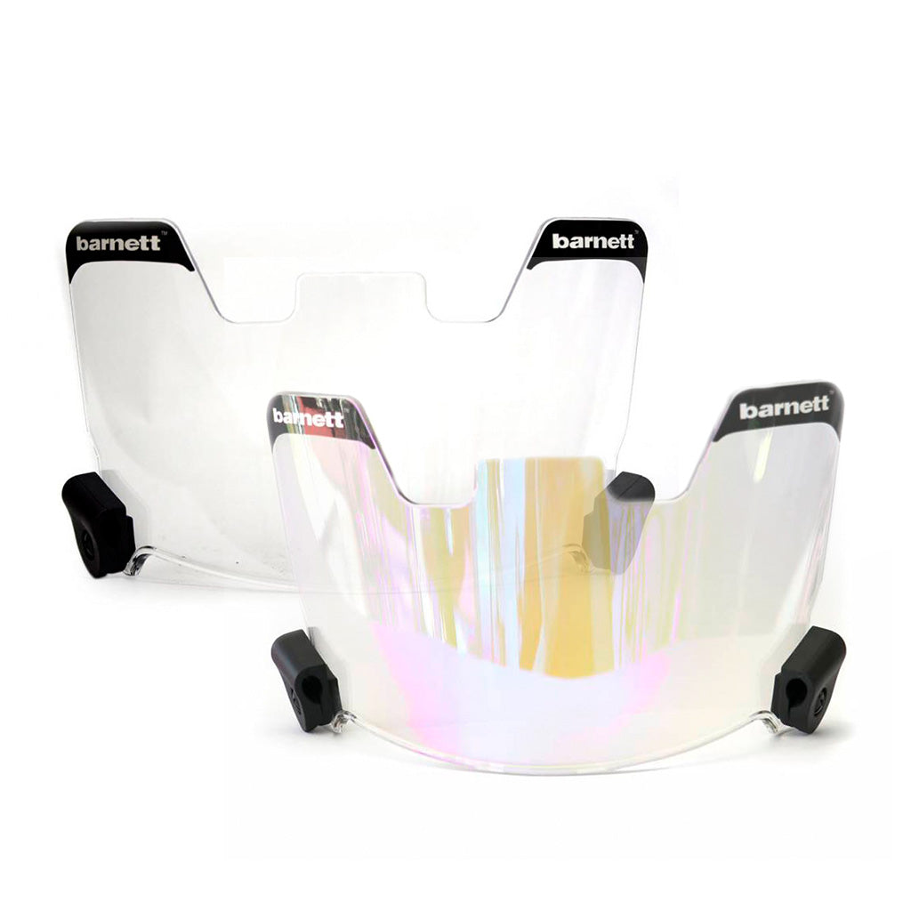 Barnett 2-teiliges Set American Football Helmvisier (Klar + Blau)