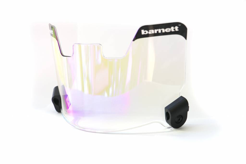 Barnett 2-teiliges Set American Football Helmvisier (Klar + Blau)