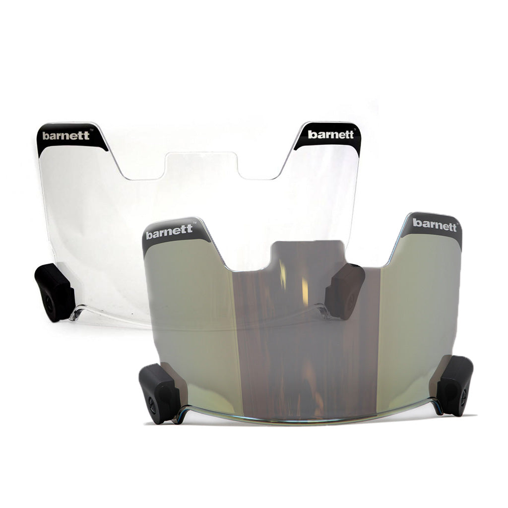 Barnett 2-teiliges Set American Football Helmvisier (Klar + Gold)