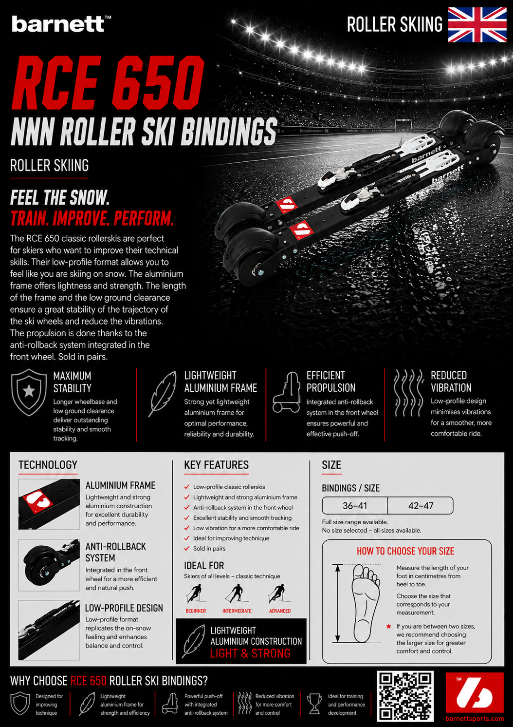 RCE-650 fixations NNN Ski roue