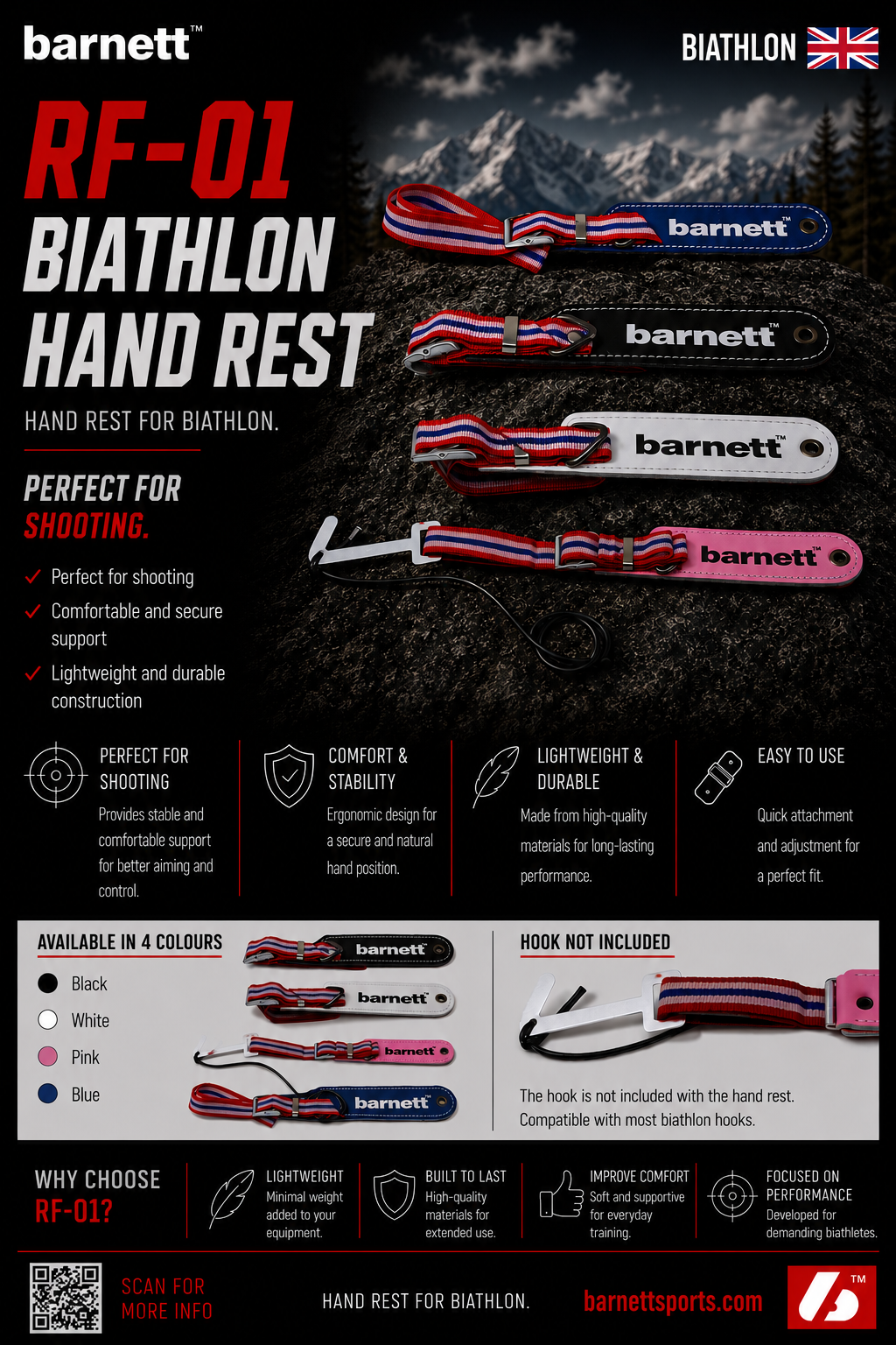 Reposamanos de biatlón RF-01