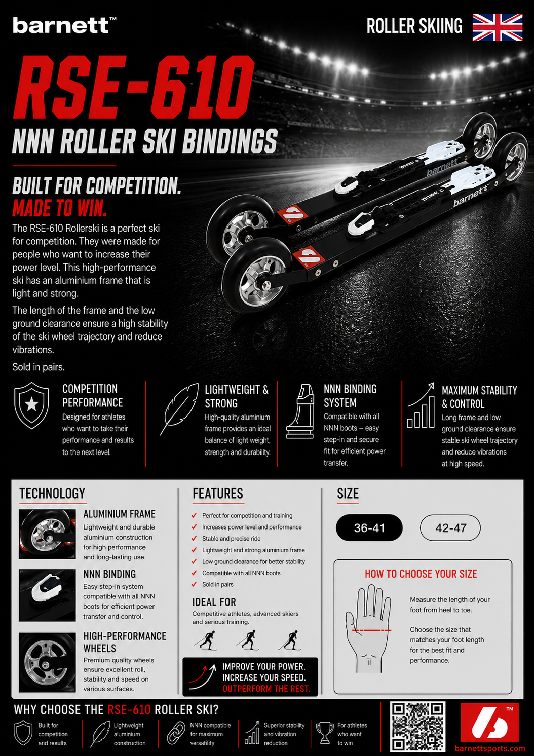 RSE-610 fixations NNN Ski roue