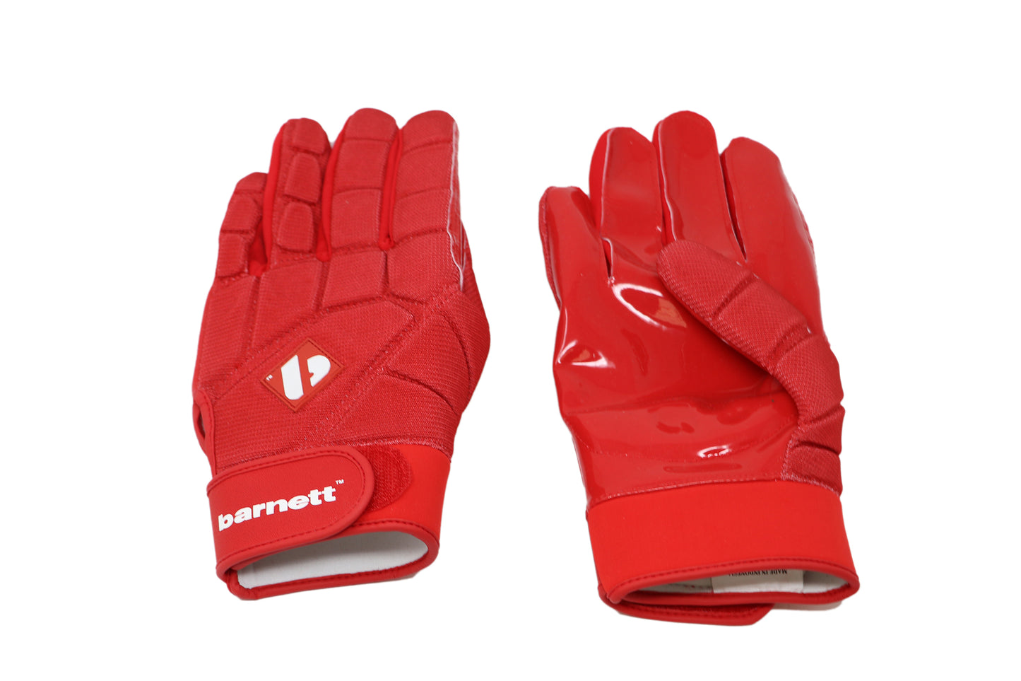 Guantes de fútbol americano FKG-03 Pro Linebacker, LB, RB, TE, color rojo