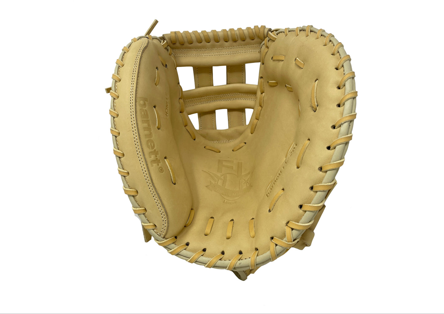 Rękawica baseballowa FL-201 wysokiej jakości skórzana dla łapacza, beżowa