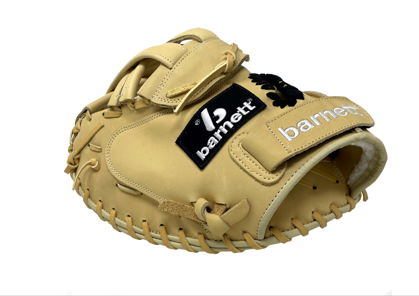 Rękawica baseballowa FL-201 wysokiej jakości skórzana dla łapacza, beżowa