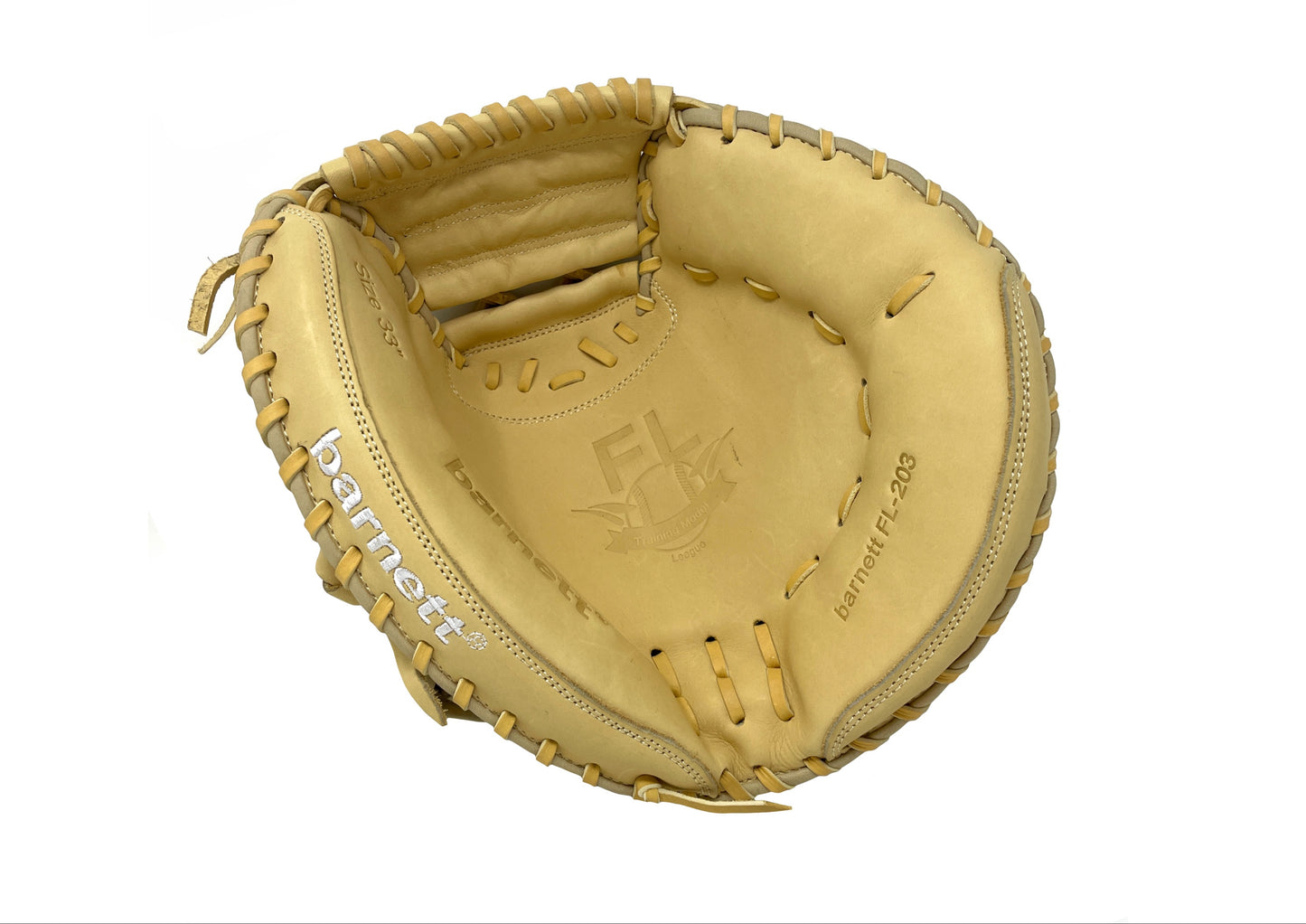 FL-203 Softballhandschuh aus hochwertigem Leder Catcher, beige