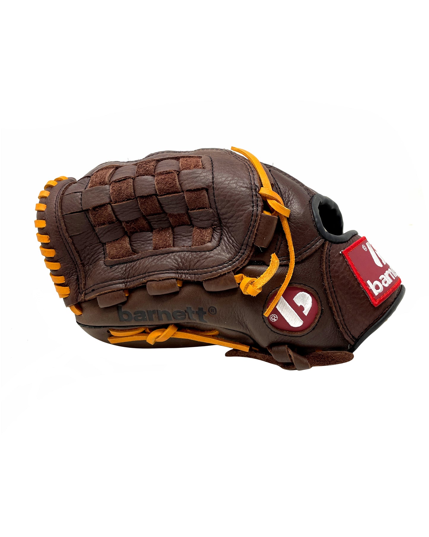 Guante de béisbol de competición GL-125 de cuero de 12,5", color marrón