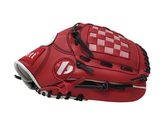 JL-105 - Baseball kesztyű, külső mezőnyhöz, poliuretán, 10,5"-os méret, piros