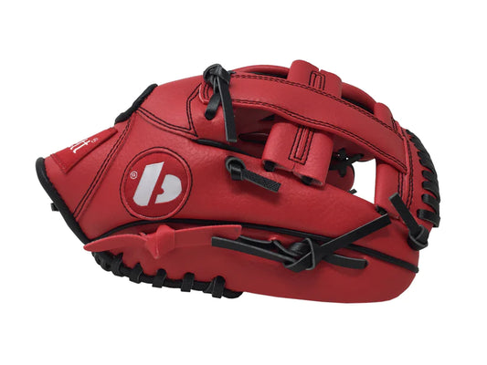JL-110 - Baseball kesztyű, külső mezőnyhöz, poliuretán, 11"-es méret, piros