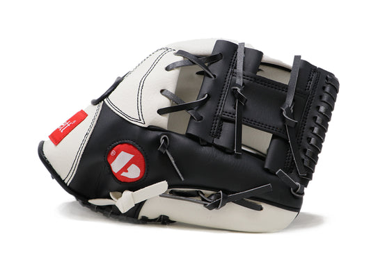 JL-115 - Baseball kesztyű, külső mezőnyhöz, poliuretán, 11,5"-es méret, FEHÉR