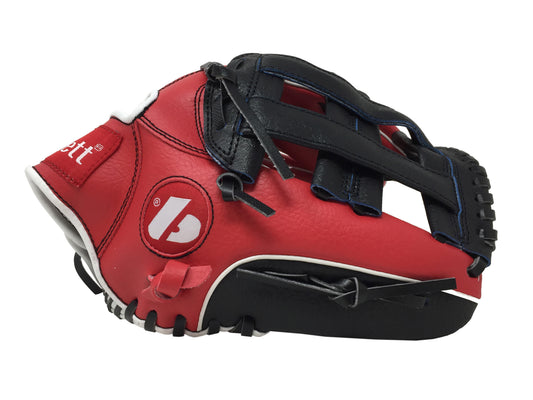 JL-120 - Baseball kesztyű, külső mezőnyhöz, poliuretán, 12"-es méret, piros