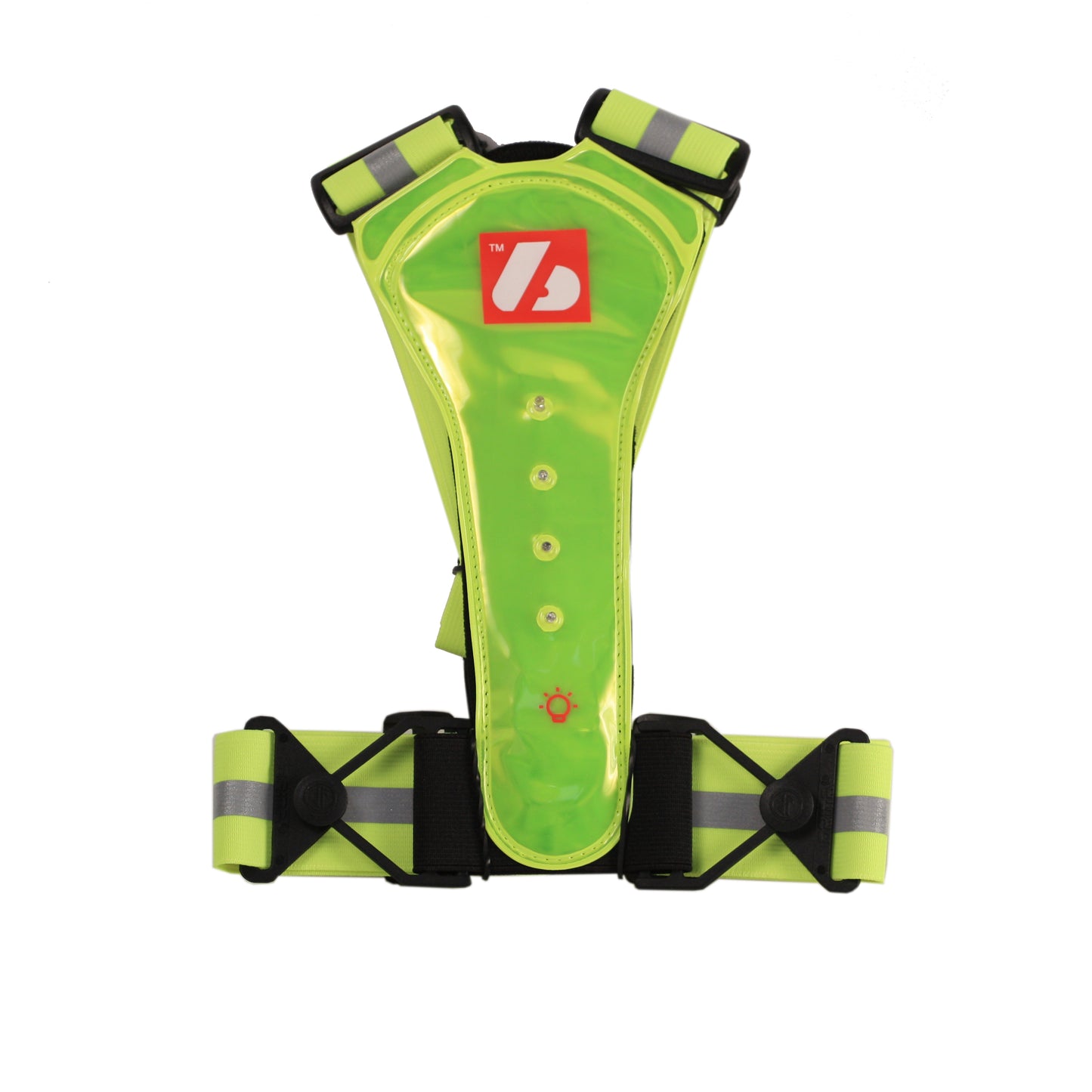 LW-1 Fluo Yellow Jacke mit LED und Reflexstreifen (Ski – Running – Rollerski – Bike)