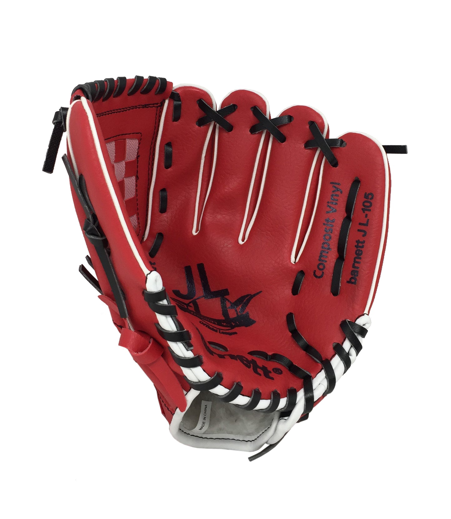 JL-105 – Baseballhandschuh, Außenfeld, Polyurethan, Größe 10,5 Zoll, rot