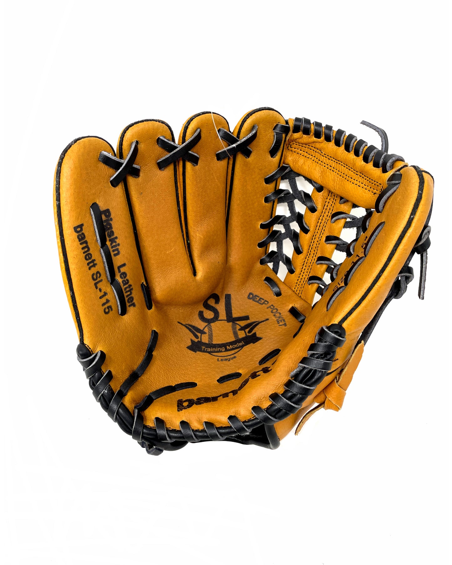 Guante de béisbol de cuero SL-115 para infield/outfield, 11.5", marrón