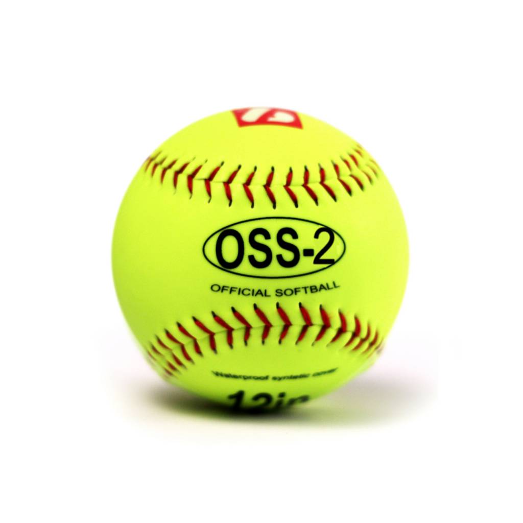 Palla da softball per principianti OSS-2 da 12", gialla, 1 dozzina