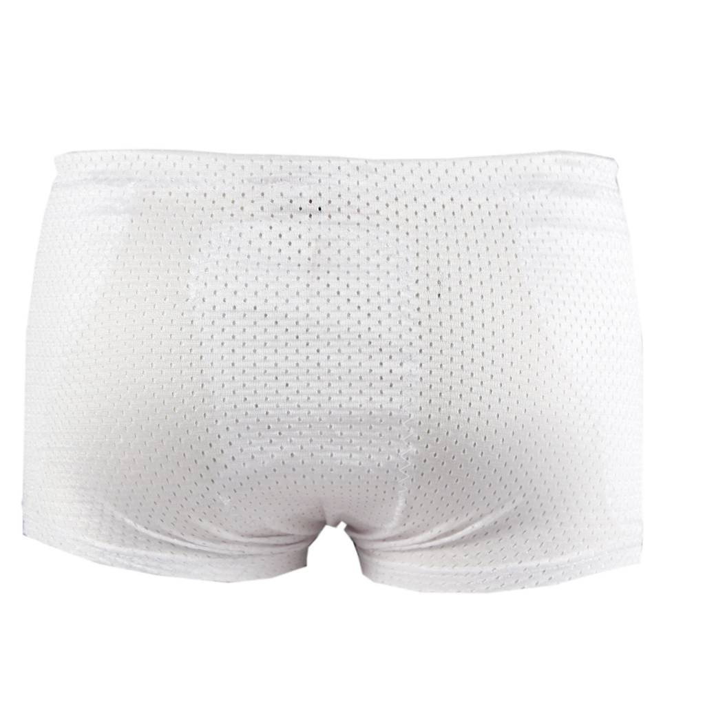 Pantalones cortos de compresión FS-01 de 3 bolsillos, color blanco