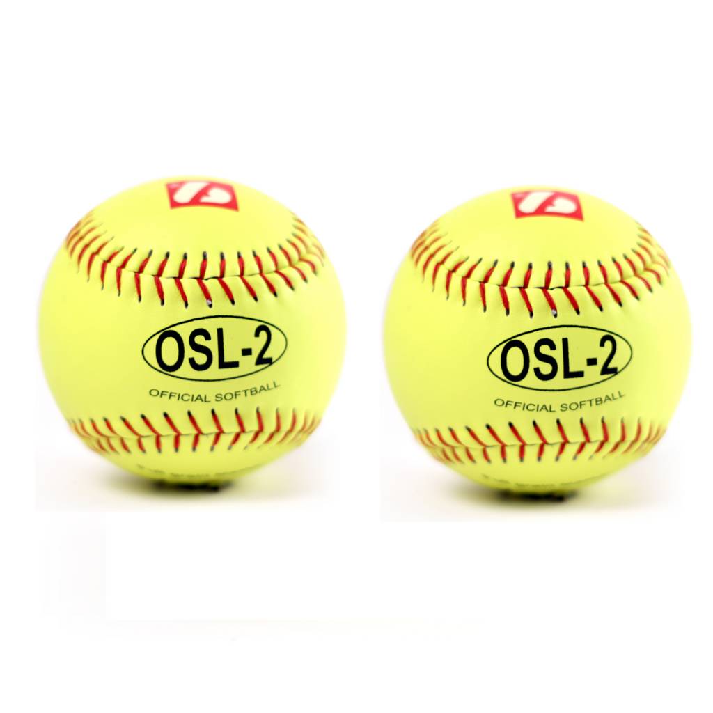 OSL-2 softboll tävlingsboll, 30 cm, gul, 2 stycken