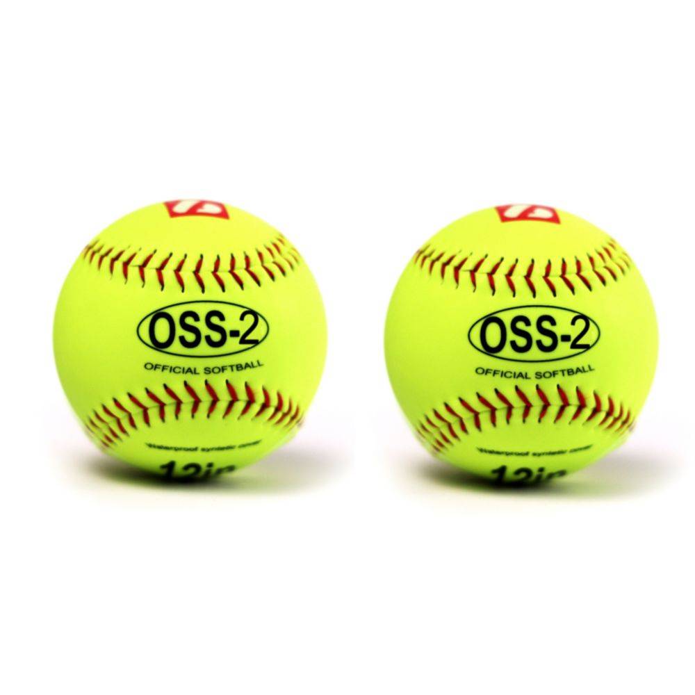 Palla da softball per principianti OSS-2 da 12", gialla, 2 pezzi