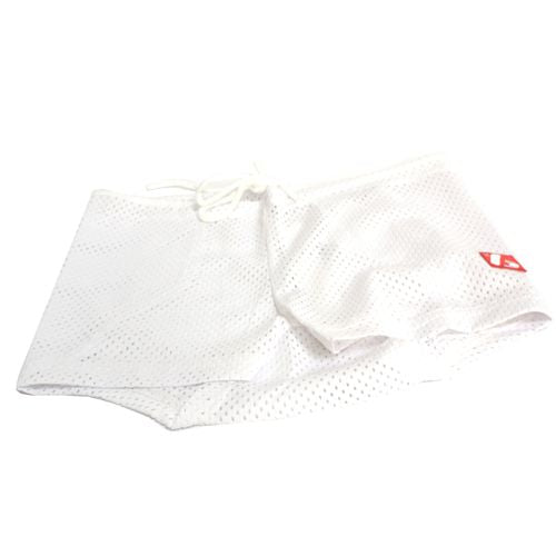 Pantalones cortos de compresión FS-01 de 3 bolsillos, color blanco