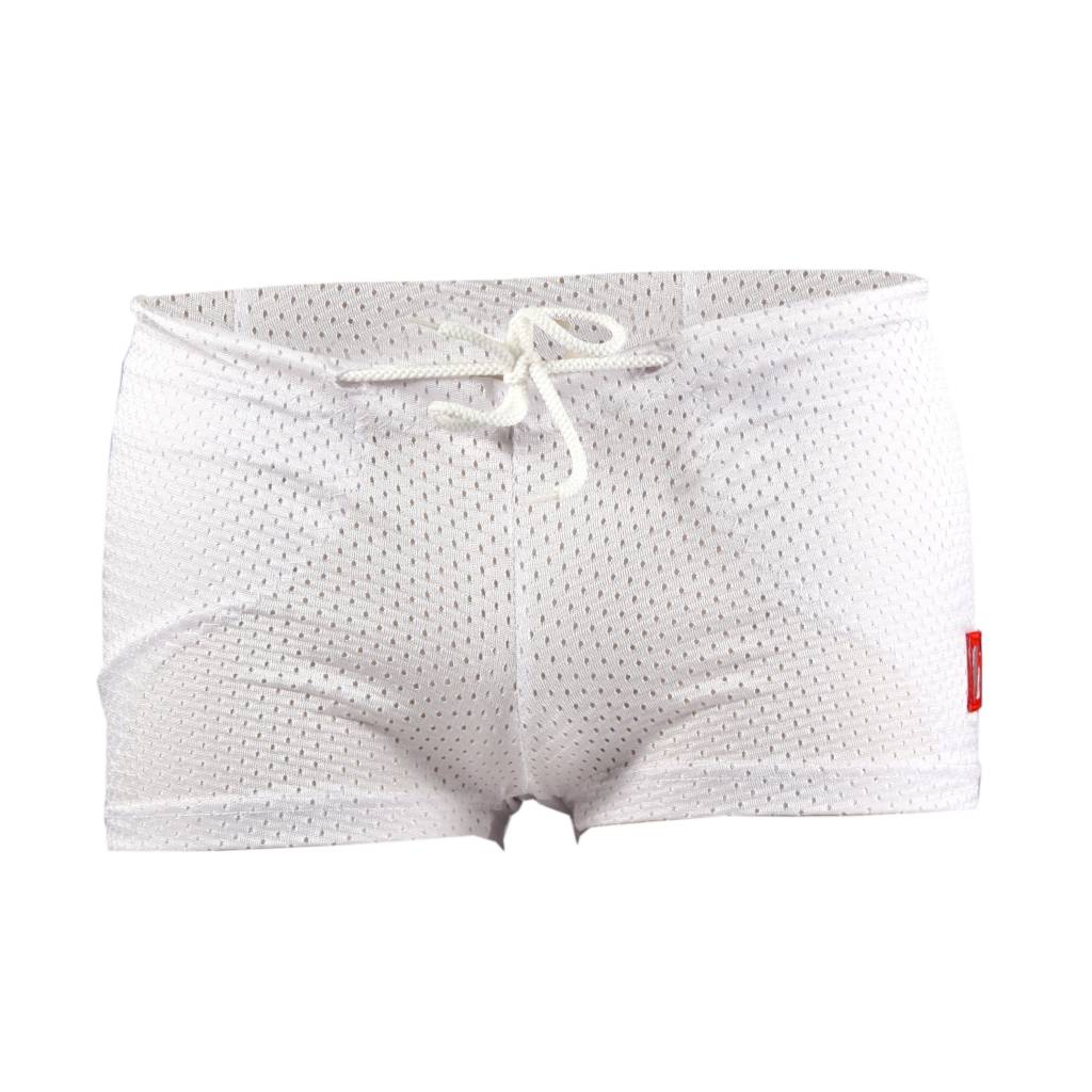 Pantalones cortos de compresión FS-01 de 3 bolsillos, color blanco