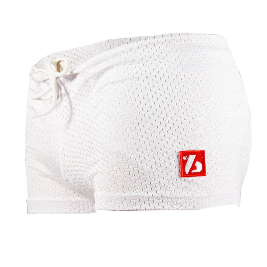 Pantalones cortos de compresión FS-01 de 3 bolsillos, color blanco