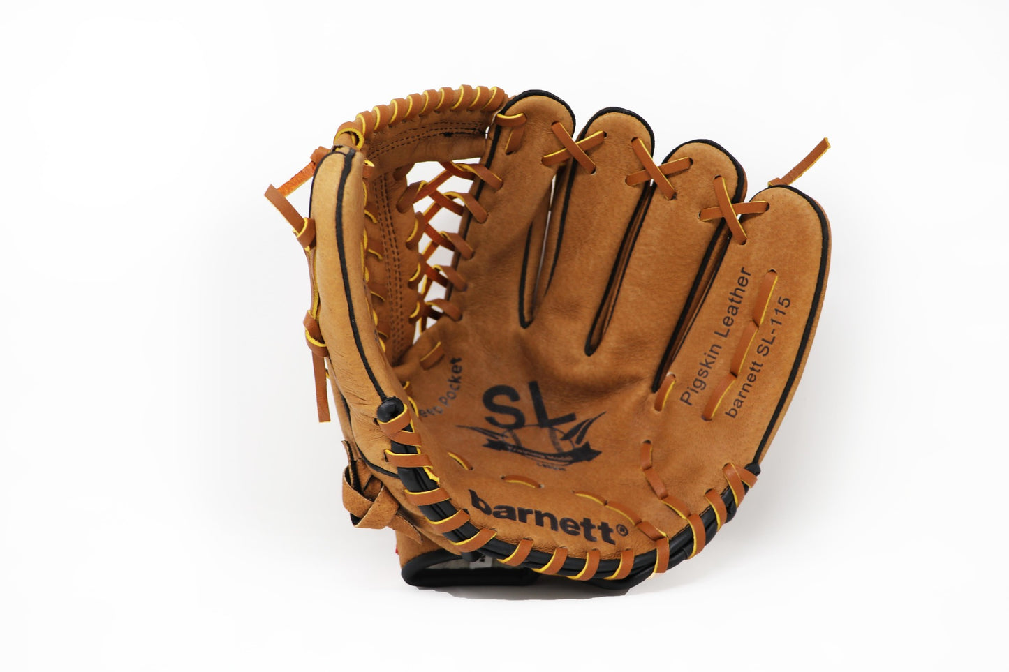 Guante de béisbol de cuero SL-115 para infield/outfield, 11.5", marrón